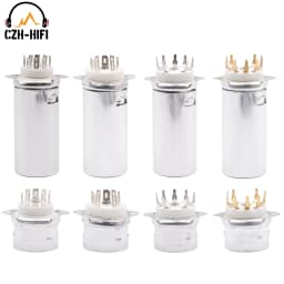 1pc 9pin B9A Vacuum Tube Socket Valve Base for 12AX7 6DJ8 5670 6922 EL84 12AT7 12AU7 with Aluminum Shield Vintage Audio DIY