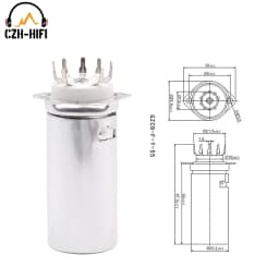 1pc 9pin B9A Vacuum Tube Socket Valve Base for 12AX7 6DJ8 5670 6922 EL84 12AT7 12AU7 with Aluminum Shield Vintage Audio DIY
