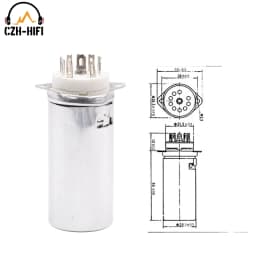 1pc 9pin B9A Vacuum Tube Socket Valve Base for 12AX7 6DJ8 5670 6922 EL84 12AT7 12AU7 with Aluminum Shield Vintage Audio DIY