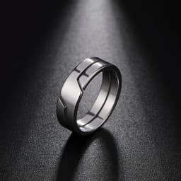Skyrim Fashion Simple Stainless Steel Couple Ring for Men Women Casual Finger Rings Jewelry Engagement Anniversary Gift 2025 New