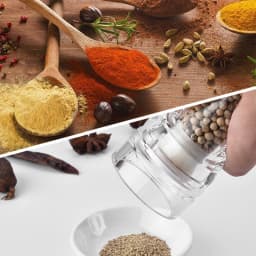 Salt and Pepper Grinder Set, Manual Pepper Mills, Salt Grinder Peppercorn Grinders with Adjustable Coarseness-Clear