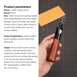 WUTA Leather Sewing Awl Thread Kit Speedy Stitching Hand Sewing Machine Tools Kit Leather Craft Stitcher Shoemaker Canvas Repair