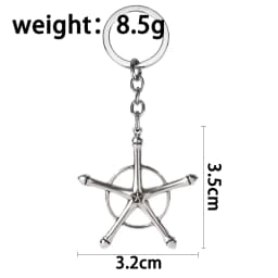 Anime Bleach Keychain Quincy Ishida Uryuu Cosplay Ginreigojiaku Metal Amulet Key Pendant Jewelry Accessories