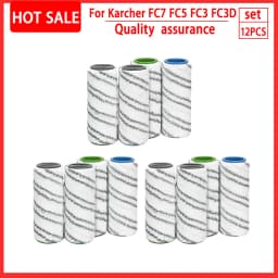 For Karcher FC7 FC5 FC3 Microfiber Rollers for Karcher 2.055-006.0 for Cleaning Hard Floors Smart Home Replacement Rollers