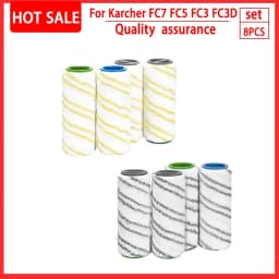 For Karcher FC7 FC5 FC3 Microfiber Rollers for Karcher 2.055-006.0 for Cleaning Hard Floors Smart Home Replacement Rollers