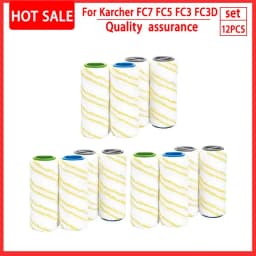 For Karcher FC7 FC5 FC3 Microfiber Rollers for Karcher 2.055-006.0 for Cleaning Hard Floors Smart Home Replacement Rollers