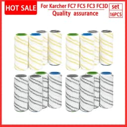 For Karcher FC7 FC5 FC3 Microfiber Rollers for Karcher 2.055-006.0 for Cleaning Hard Floors Smart Home Replacement Rollers