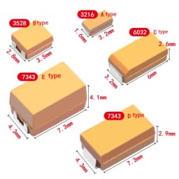 10PCS A B C D SMD Case Tantalum Capacitor 10v 16v 25v 35v 107A 227A 106C 226C 476C 686C 107C 475E 106E 226E 476E 475V 106V 10uF