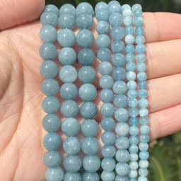 Natural Stone Beads Round Morganites Tourmalines Aquamarines Jades Quartzs Crystals Spacer For Jewelry Making DIY Bracelet