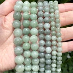 Natural Stone Beads Round Morganites Tourmalines Aquamarines Jades Quartzs Crystals Spacer For Jewelry Making DIY Bracelet