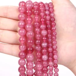 Natural Stone Beads Round Morganites Tourmalines Aquamarines Jades Quartzs Crystals Spacer For Jewelry Making DIY Bracelet