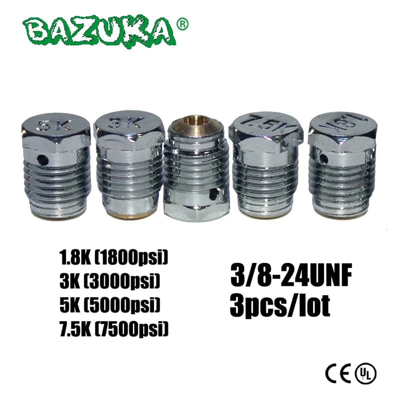 3-pack Burst Disk Disc for HPA CO2 Compressed Air Cylinder Regulator Valve, Safety Valve 1.8K , 3K , 5K , 7.5K