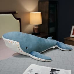 55-135cm Giant Size Whale Plush Toy Blue Sea Animals Stuffed Huggable Shark Soft Pillow Gift