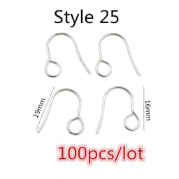 Gold Stainless Steel Hypoallergenic Earring Hooks Fish Earwire Earrings Clasps Earring Wires For Jewelry Making