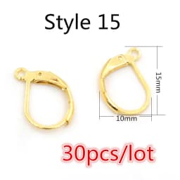 Gold Stainless Steel Hypoallergenic Earring Hooks Fish Earwire Earrings Clasps Earring Wires For Jewelry Making