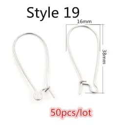 Gold Stainless Steel Hypoallergenic Earring Hooks Fish Earwire Earrings Clasps Earring Wires For Jewelry Making