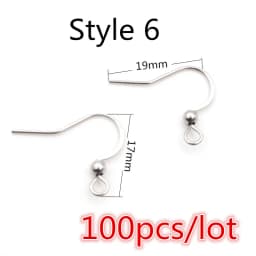 Gold Stainless Steel Hypoallergenic Earring Hooks Fish Earwire Earrings Clasps Earring Wires For Jewelry Making