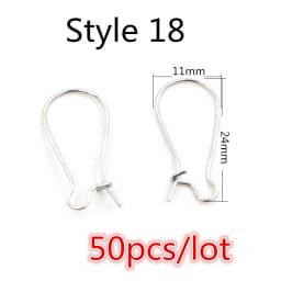 Gold Stainless Steel Hypoallergenic Earring Hooks Fish Earwire Earrings Clasps Earring Wires For Jewelry Making