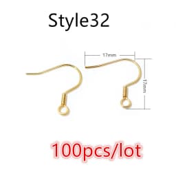 Gold Stainless Steel Hypoallergenic Earring Hooks Fish Earwire Earrings Clasps Earring Wires For Jewelry Making