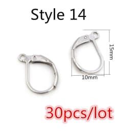 Gold Stainless Steel Hypoallergenic Earring Hooks Fish Earwire Earrings Clasps Earring Wires For Jewelry Making