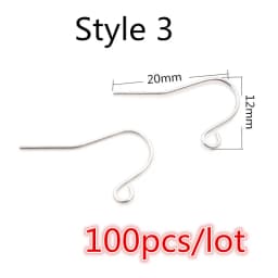Gold Stainless Steel Hypoallergenic Earring Hooks Fish Earwire Earrings Clasps Earring Wires For Jewelry Making