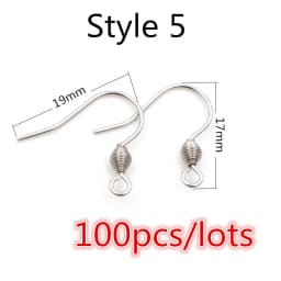 Gold Stainless Steel Hypoallergenic Earring Hooks Fish Earwire Earrings Clasps Earring Wires For Jewelry Making