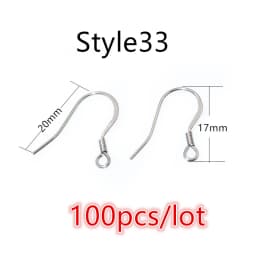 Gold Stainless Steel Hypoallergenic Earring Hooks Fish Earwire Earrings Clasps Earring Wires For Jewelry Making