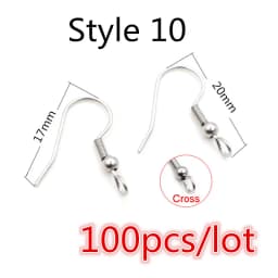 Gold Stainless Steel Hypoallergenic Earring Hooks Fish Earwire Earrings Clasps Earring Wires For Jewelry Making
