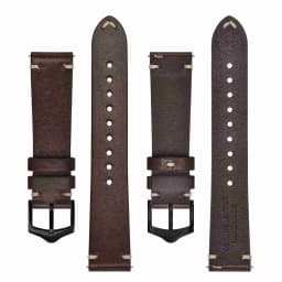 BISONSTRAP Crazy Horse Leather Watch Strap Bands,18mm 20mm 22mm,for Smartwatch Huawei Samsung Galaxy Gear,Black Green Brown