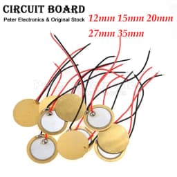 5-10pcs Piezoelectric Piezo Ceramic Wafer Plate Element Sounder Sensor With Wire For Buzzer Loudspeaker 12/15/18/20/27/35/50 mm