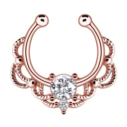 1PCS Crystal Fake Nose Ring Septum Jewelry Non Piercing Bat Fake Nose Ring Septum Cuff Earring Rook Faux Nose Piercing Clip On