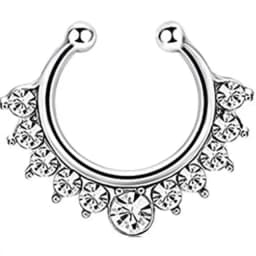 1PCS Crystal Fake Nose Ring Septum Jewelry Non Piercing Bat Fake Nose Ring Septum Cuff Earring Rook Faux Nose Piercing Clip On