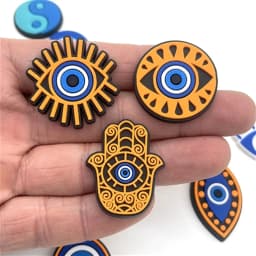 Evil Eye Shoe Charms for Crocs Accessories Kids Clogs Badge Women Party Jeans Pins Gifts Decorations Buckle Shoes Accessories