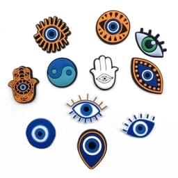 Evil Eye Shoe Charms for Crocs Accessories Kids Clogs Badge Women Party Jeans Pins Gifts Decorations Buckle Shoes Accessories