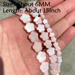 Natural Stone Shell Beads Charm Pink Loosely Spacer Beaded Dyed Mother of Pearl Shell Bead for DIY Bracelets Earrings Necklaces