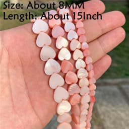 Natural Stone Shell Beads Charm Pink Loosely Spacer Beaded Dyed Mother of Pearl Shell Bead for DIY Bracelets Earrings Necklaces