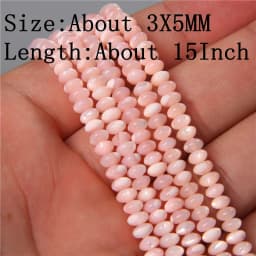 Natural Stone Shell Beads Charm Pink Loosely Spacer Beaded Dyed Mother of Pearl Shell Bead for DIY Bracelets Earrings Necklaces