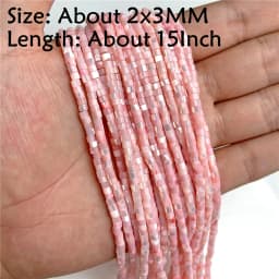 Natural Stone Shell Beads Charm Pink Loosely Spacer Beaded Dyed Mother of Pearl Shell Bead for DIY Bracelets Earrings Necklaces