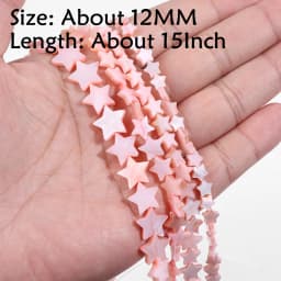Natural Stone Shell Beads Charm Pink Loosely Spacer Beaded Dyed Mother of Pearl Shell Bead for DIY Bracelets Earrings Necklaces