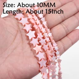 Natural Stone Shell Beads Charm Pink Loosely Spacer Beaded Dyed Mother of Pearl Shell Bead for DIY Bracelets Earrings Necklaces