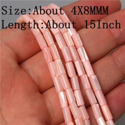 Natural Stone Shell Beads Charm Pink Loosely Spacer Beaded Dyed Mother of Pearl Shell Bead for DIY Bracelets Earrings Necklaces