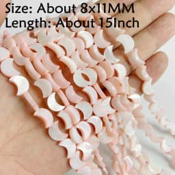 Natural Stone Shell Beads Charm Pink Loosely Spacer Beaded Dyed Mother of Pearl Shell Bead for DIY Bracelets Earrings Necklaces