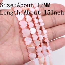 Natural Stone Shell Beads Charm Pink Loosely Spacer Beaded Dyed Mother of Pearl Shell Bead for DIY Bracelets Earrings Necklaces