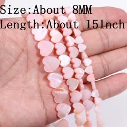 Natural Stone Shell Beads Charm Pink Loosely Spacer Beaded Dyed Mother of Pearl Shell Bead for DIY Bracelets Earrings Necklaces