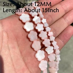 Natural Stone Shell Beads Charm Pink Loosely Spacer Beaded Dyed Mother of Pearl Shell Bead for DIY Bracelets Earrings Necklaces