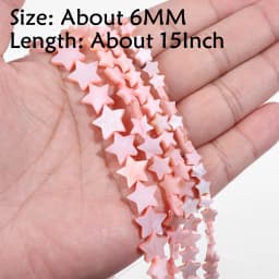 Natural Stone Shell Beads Charm Pink Loosely Spacer Beaded Dyed Mother of Pearl Shell Bead for DIY Bracelets Earrings Necklaces