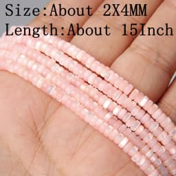 Natural Stone Shell Beads Charm Pink Loosely Spacer Beaded Dyed Mother of Pearl Shell Bead for DIY Bracelets Earrings Necklaces