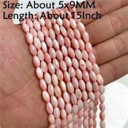 Natural Stone Shell Beads Charm Pink Loosely Spacer Beaded Dyed Mother of Pearl Shell Bead for DIY Bracelets Earrings Necklaces