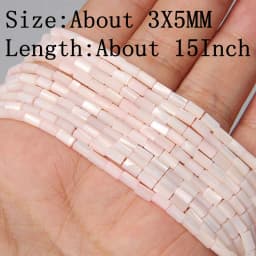 Natural Stone Shell Beads Charm Pink Loosely Spacer Beaded Dyed Mother of Pearl Shell Bead for DIY Bracelets Earrings Necklaces