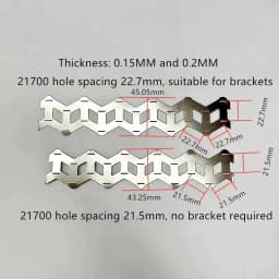 21700W type nickel strip W type parallel use 21700 dislocation bracket Pure nickel strip connecting piece